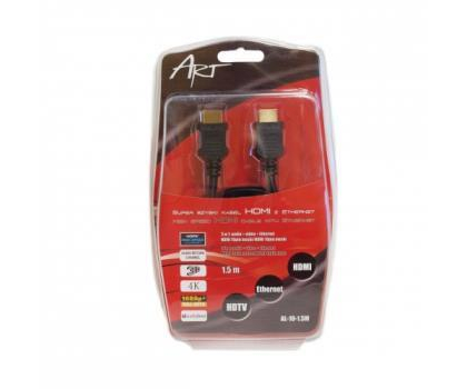 Kabel i złączka ART HDMI AL-10 1,5m 1.4, ethernet